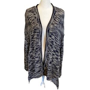 Simply Vera Vera Wang long sleeve cardigan. Size L. Dark navy and ivory.